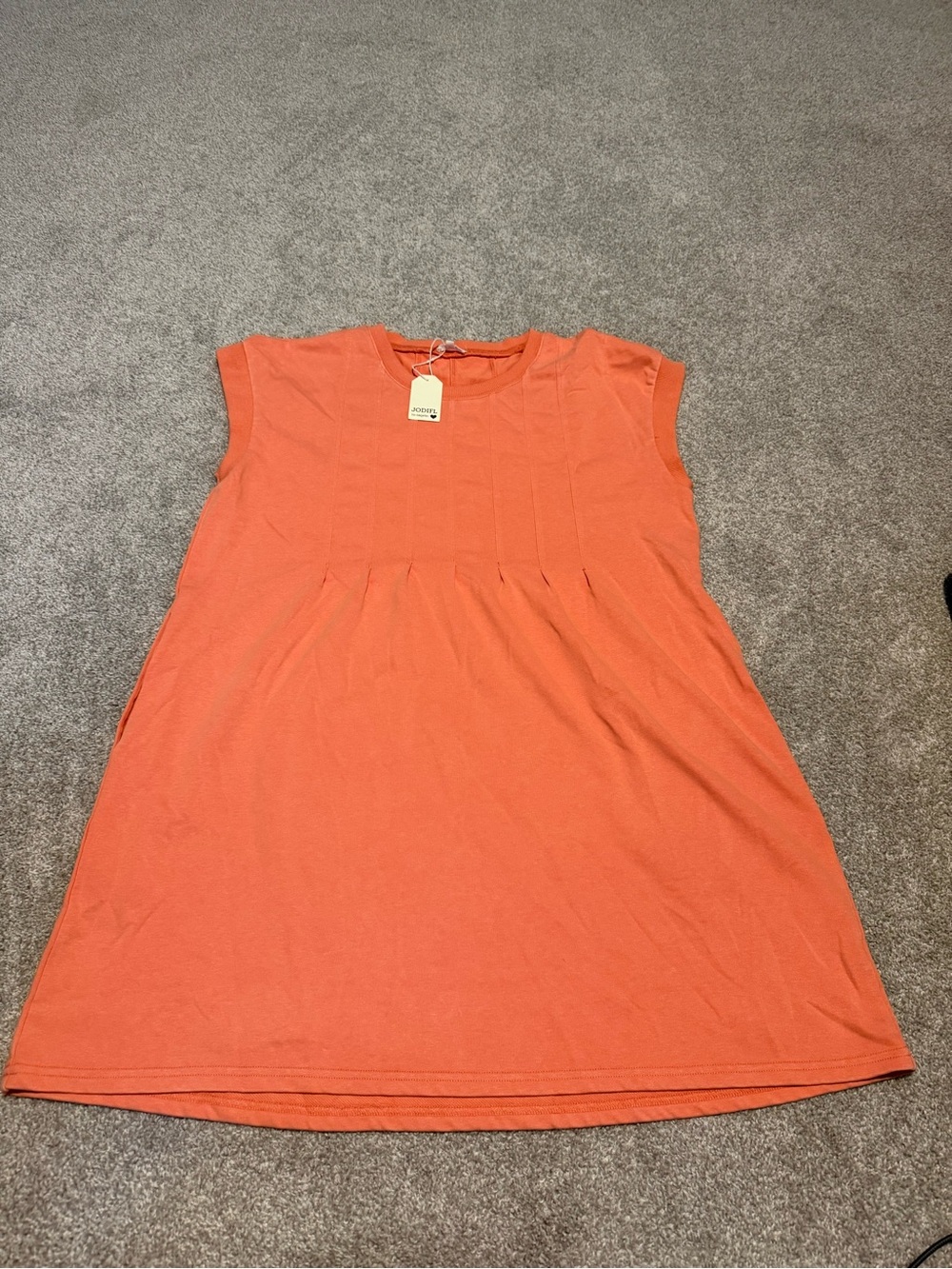 JODIFL Coral Orange Asymmetrical Women’s Dress
